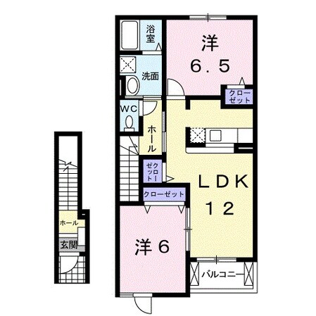 紀伊長田駅 徒歩18分 2階の物件間取画像